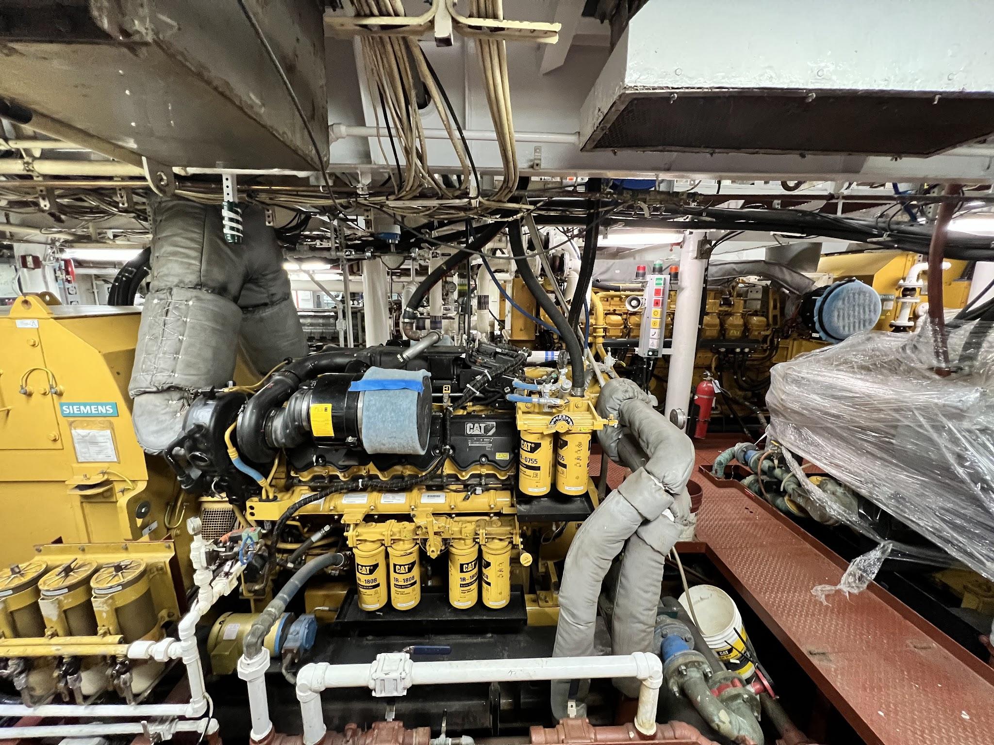 Engine room aboard the research vessel