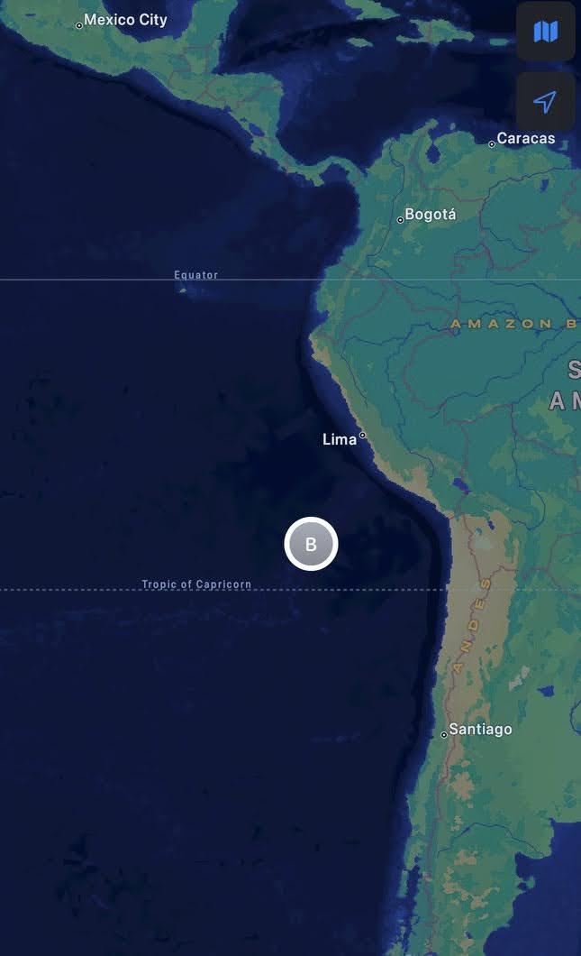 Map showing offshore ETSP station location