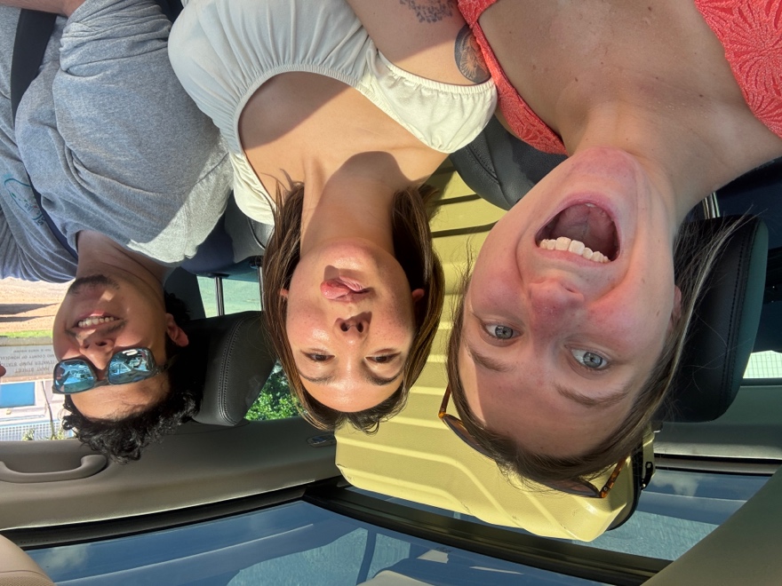 Mattia Da Fieno, Lizzy Wu, and Jordan Lehman after the HOT-365 cruise